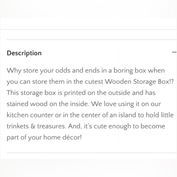 NEW grateful wooden boho storage box - Picture 5 of 6